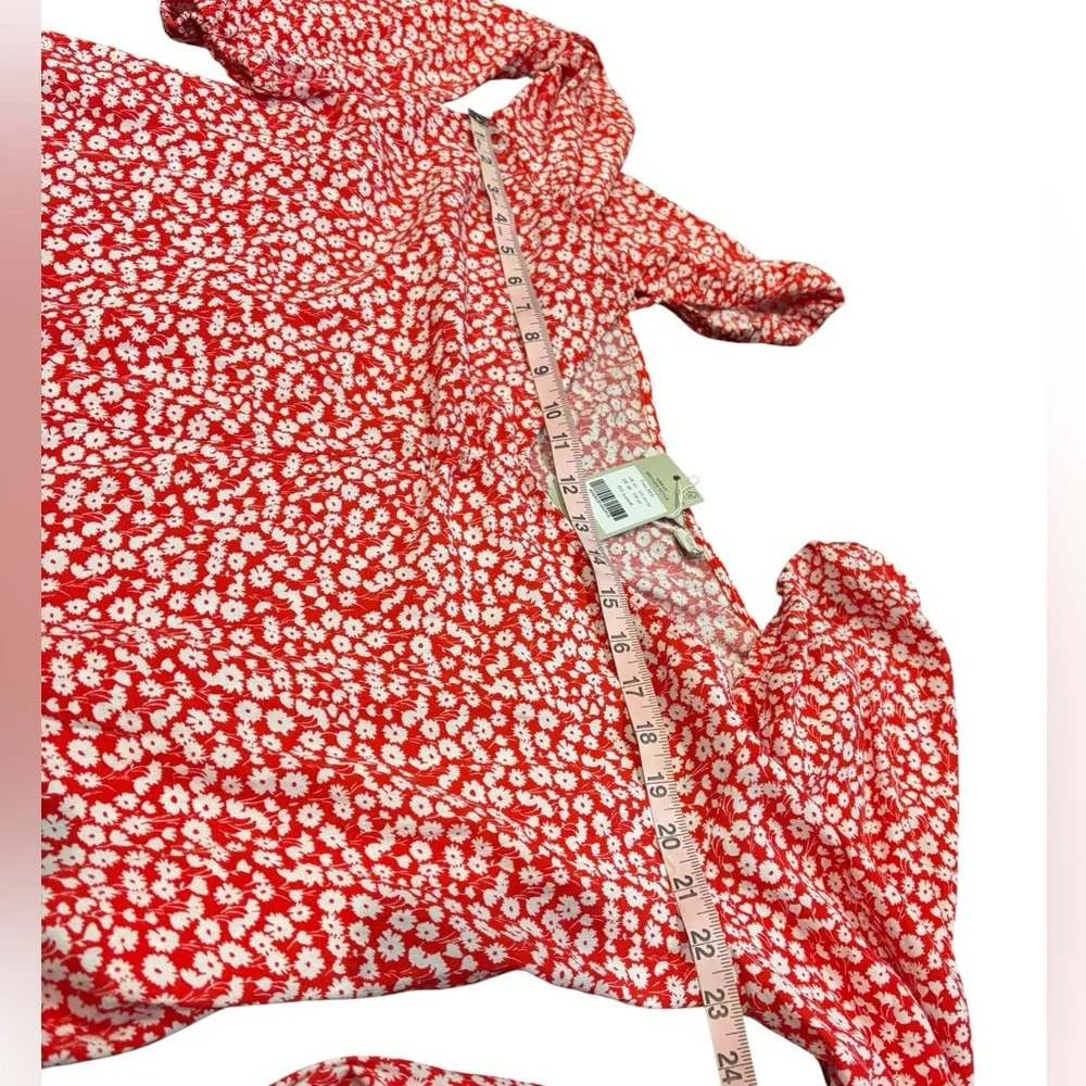 Boden Floral Crinkle Gauze Sweetheart Printed Top flowy puff sleeve romantic fun